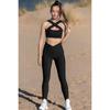 Slim Fit Waist Design Gathering High Waist Sport Leggings