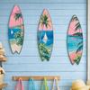 Retro Beach Surfboard Decor Colorful Wooden Surfboard Sign Funny Surfboard Ornaments  Summer Home