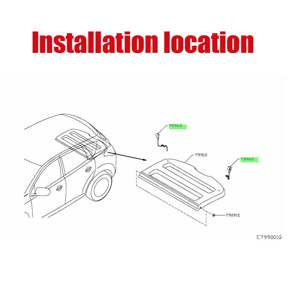 2x для Nissan Qashqai Dualis J10 J11 Note E11 Rogue sport Car Parcel Shelf веревка шнур вешалка зажимы кронштейн штифты 79916JD00A