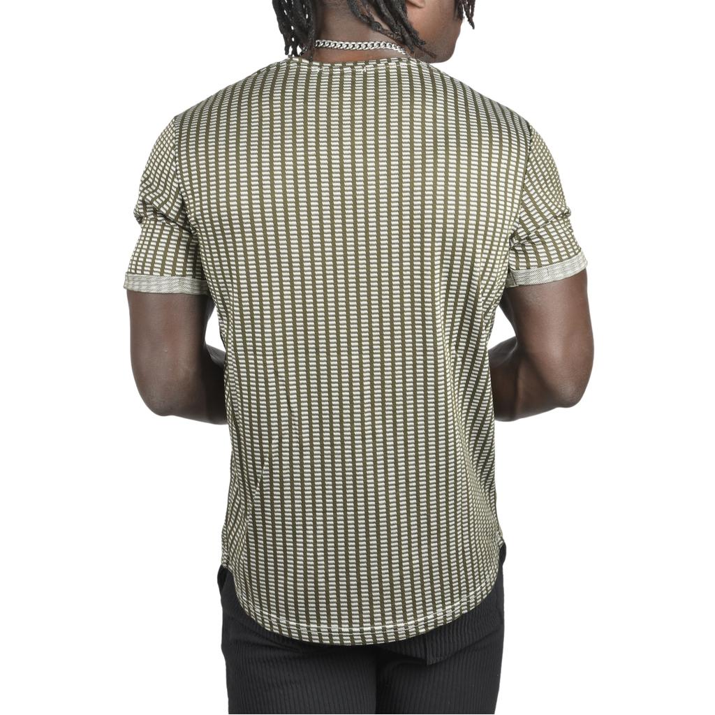 Футболка приталенного кроя с рисунком DeepSEA и черной текстовой вышивкой спереди 2403197