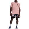 Under Armour Баскетбольная футболка свободного кроя с круглым вырезом и коротким рукавом с принтом, мужская розовая 1372838-676