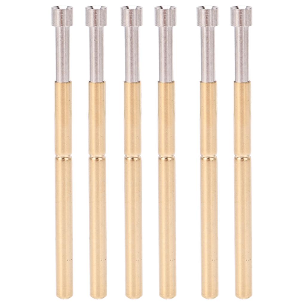 100pcs Spring Test Pogo Pin Concave Head Type Brass Material 2.02mm 0.1in Tube Diameter 33.35mm 1.3in PCB Testing Pins