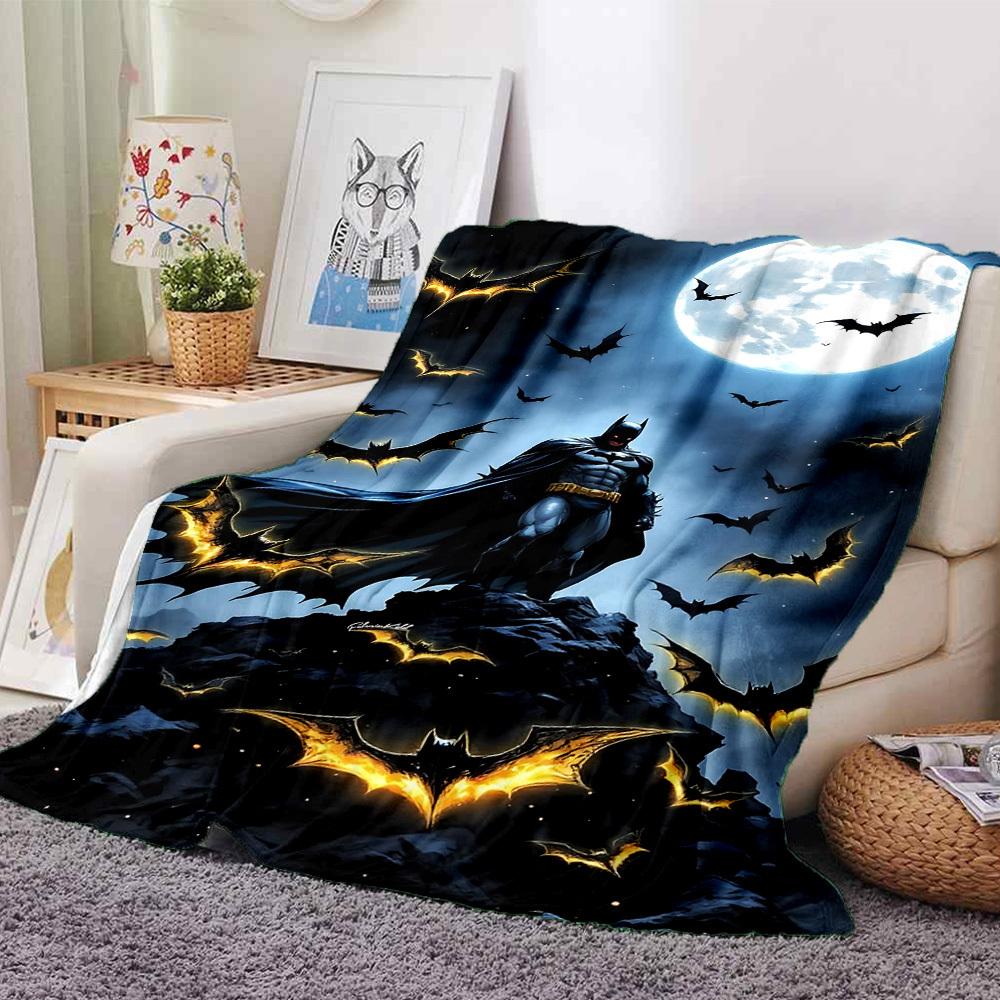1pc Batman, Full Moon Flannel Blanket Soft Warm Throw for Home, Office, Travel, All-Season Cozy Bedding Gift L1467