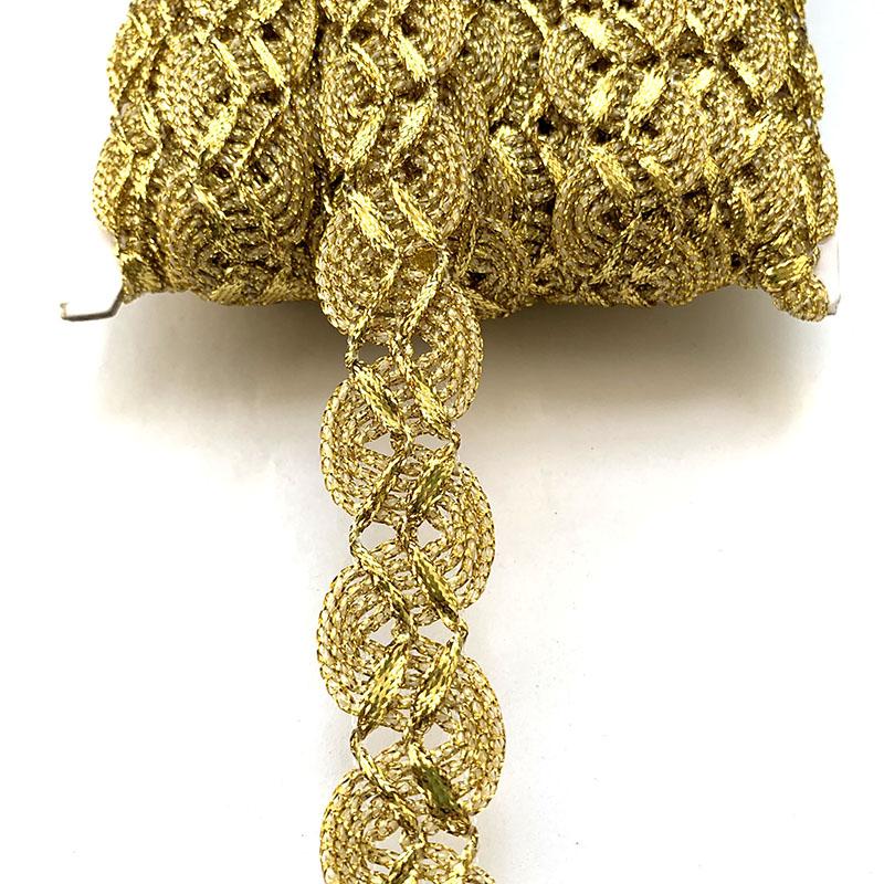 4m/13.12ft Each Bag Lace Trims Curve Ribbons Clothing Curtain Sewing Accessory Handmade DIY Craft Gold Silver Centipede Trim Decoration