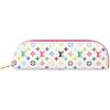 Louis Vuitton X Takashi Murakami Шарлотта Логотип-буквы Застежка-молния Дорожная сумка для хранения Унисекс Сумки Белый Мультиколор GI1303