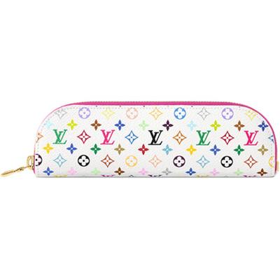 Louis Vuitton X Takashi Murakami Шарлотта Логотип-буквы Застежка-молния Дорожная сумка для хранения Унисекс Сумки Белый Мультиколор GI1303