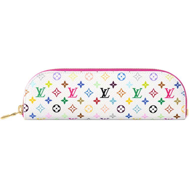 Louis Vuitton X Takashi Murakami Шарлотта Логотип-буквы Застежка-молния Дорожная сумка для хранения Унисекс Сумки Белый Мультиколор GI1303