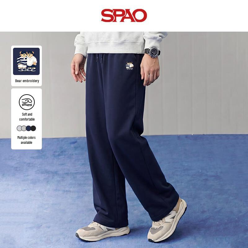 Мужские спортивные штаны SPAO в корейском стиле с принтом мишки, прямые