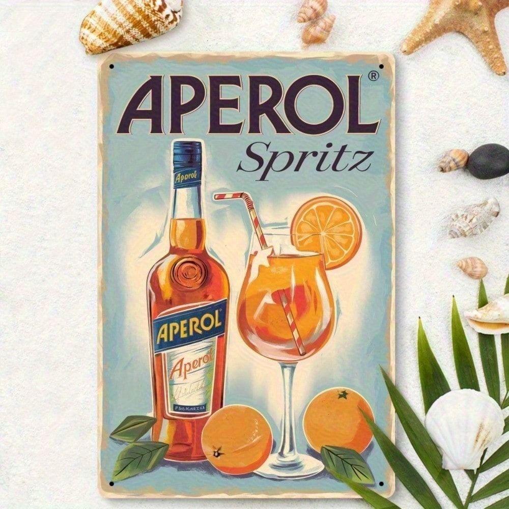 Металлический Постер Настенное Искусство, Винтажный Декор Aperol Spritz, Жестяная Вывеска для Бара Кухни