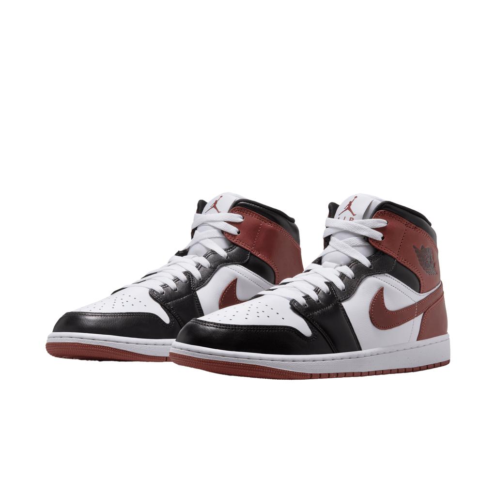 Кроссовки Air Jordan 1 Mid SE Dark Pony Unisex красные белые черные HF3216-102