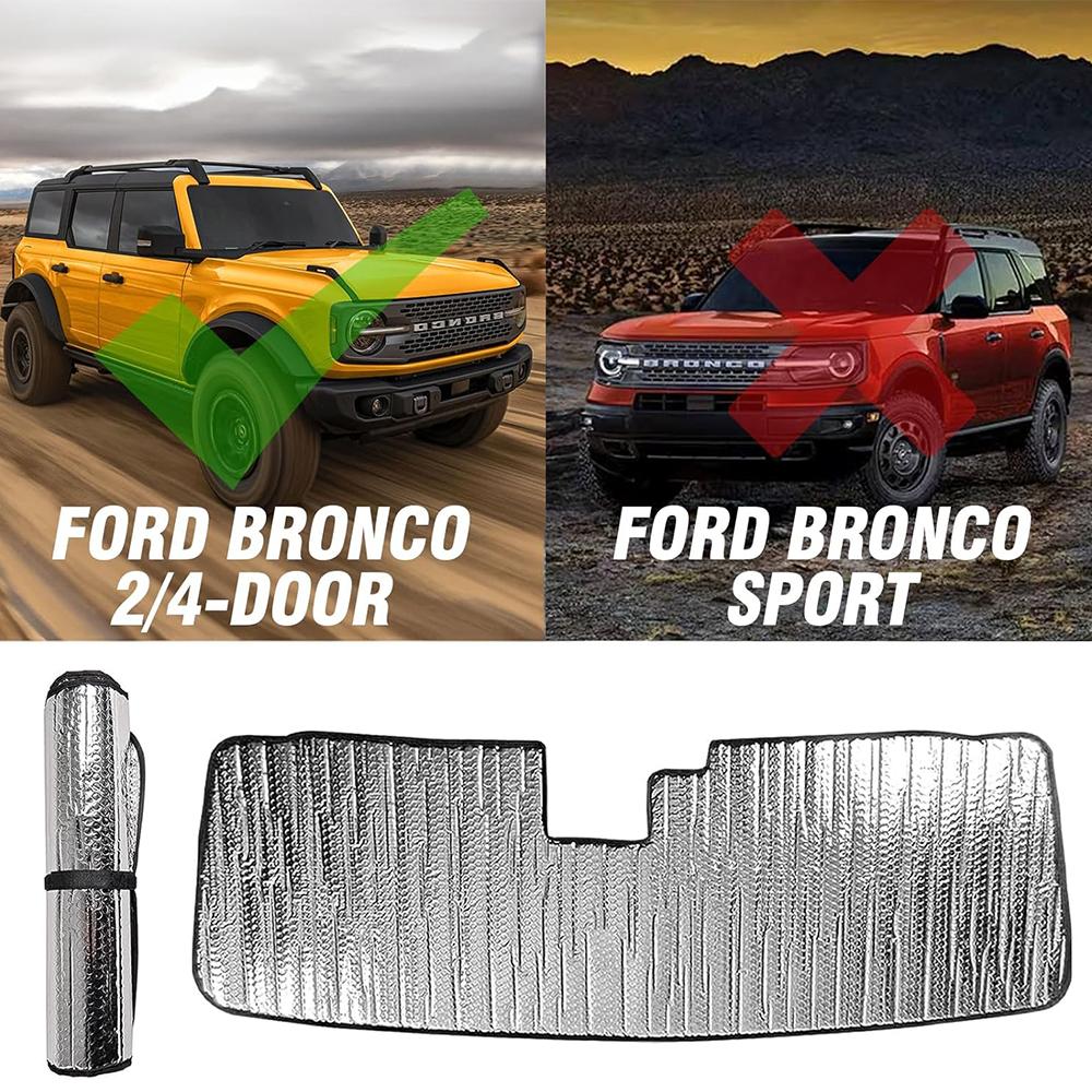 Front Windshield Sunshade Board Sun Visor Pad Anti UV for Ford Bronco 2025 2025 2025+ Heat Shield Mat Car Interior Accessories