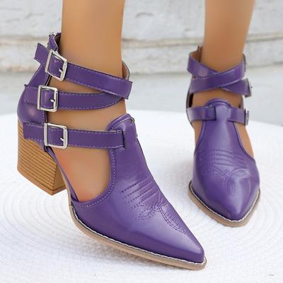 Модные осенние новые крутые ботинки Baotou, женские модные сандалии с острым носком и мелкой сумкой на поясе и пряжкой на толстом каблуке