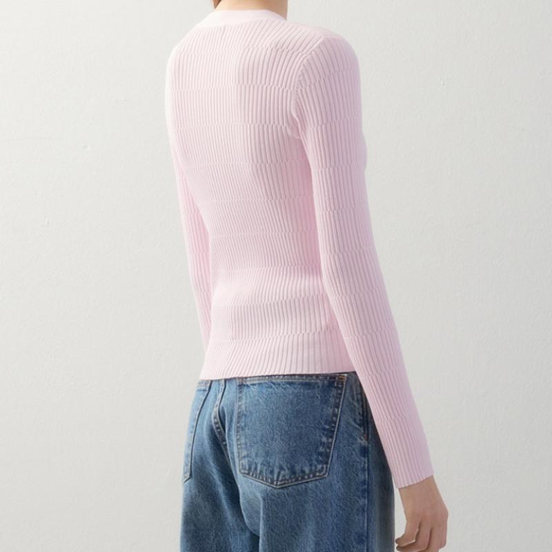 [shs Miss] Текстурированный V-образный вырез на пуговицах Sskpoo11070 Lp