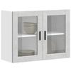 VidaXL Kitchen Wall Cabinet with Glass Door Porto Concrete Grey, Kitchen Wall Unit, Wall Cabinets with 854091