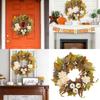 Венок на День благодарения Искусственный осенний венок, Венок урожая с тыквами для входной двери, фермерских домов, внутри и снаружи