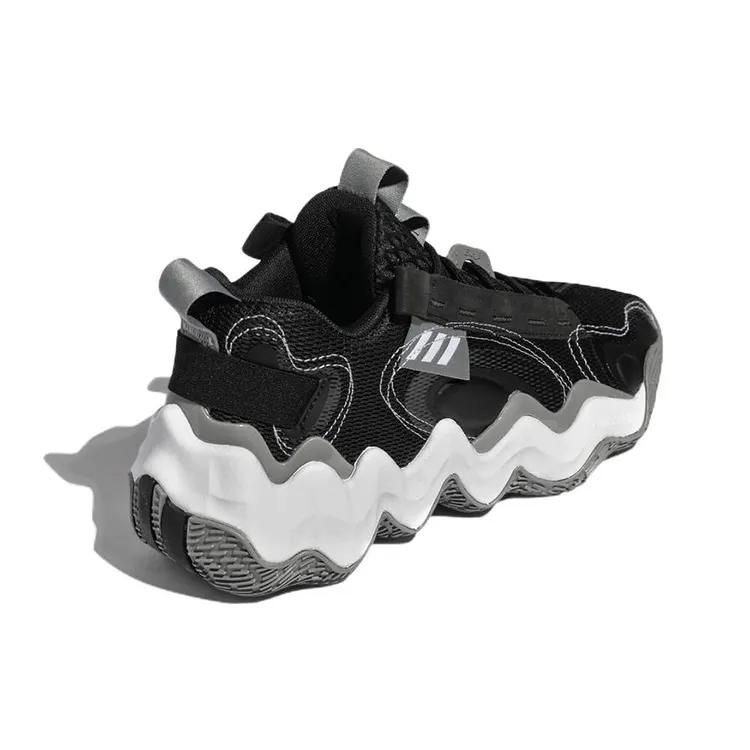 adidas Экспонат B Износостойкий Нескользящий Черный Серый (унисекс) Баскетбольные кроссовки GZ9551
