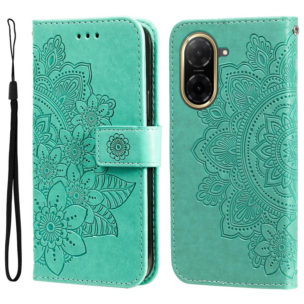 For Xiaomi Redmi A5 NFC (173.45*79.35*8.45mm) Case Floral Pattern PU Leather Wallet Stand Phone Cover