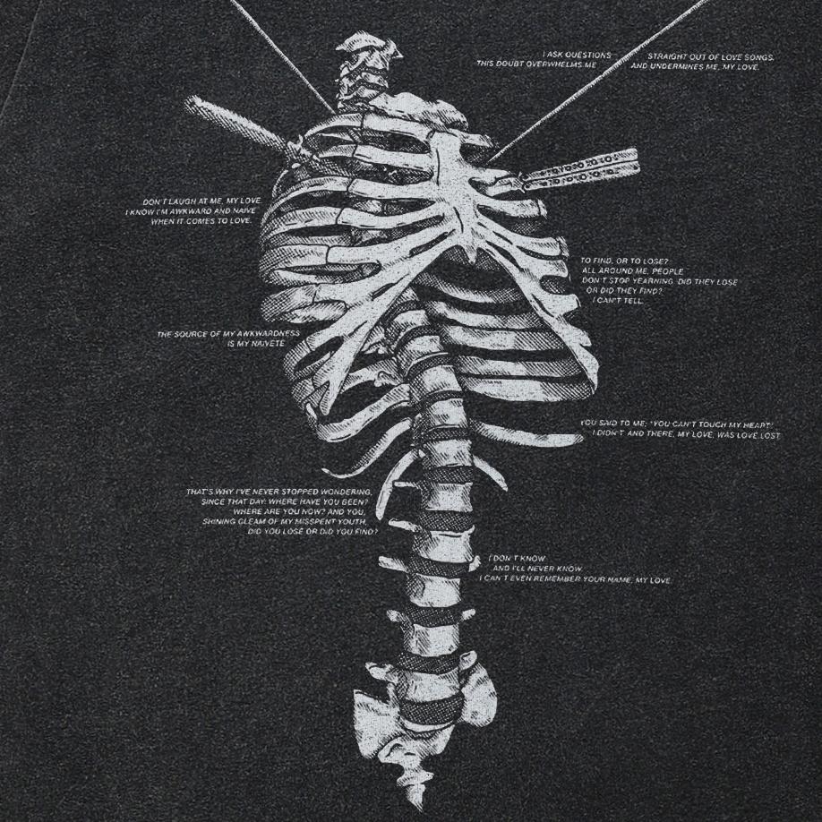 Футболка унисекс с рисунком скелета 2024 Streetwear