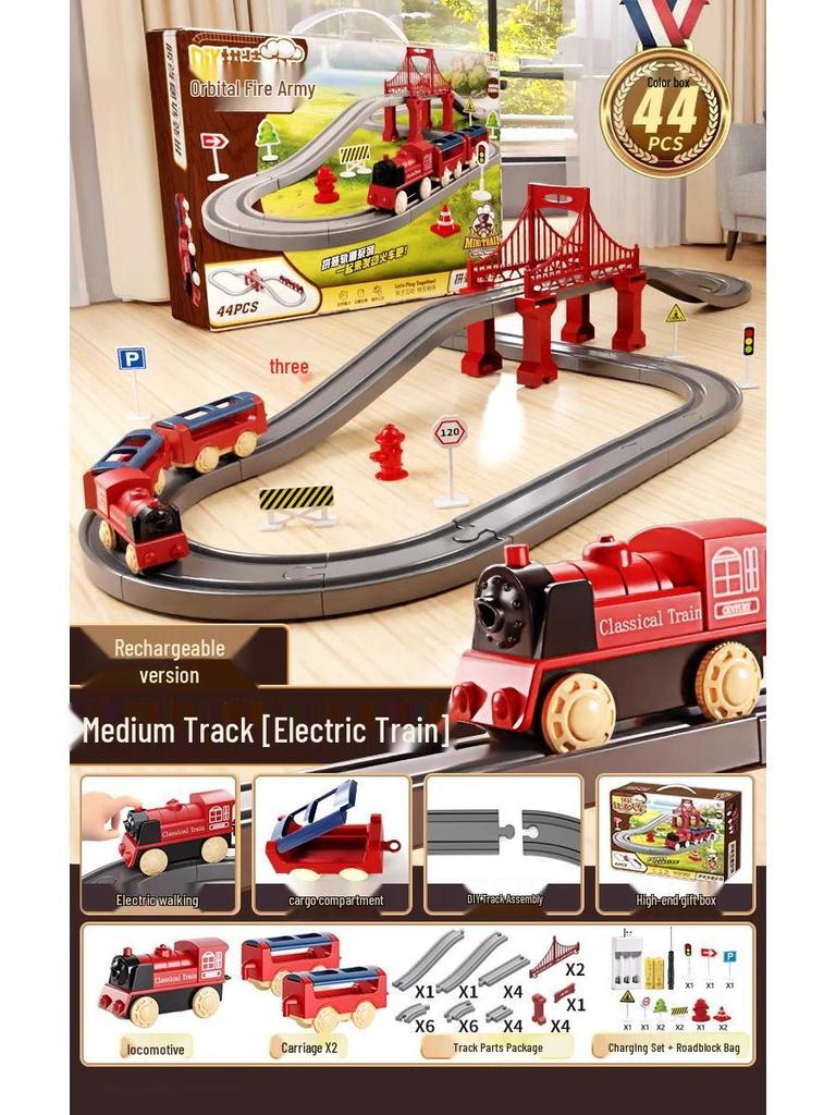 Набор электрического высокоскоростного поезда для детей – Развивающая игрушка с моделью железной дороги, Идеальный подарок на день рождения.