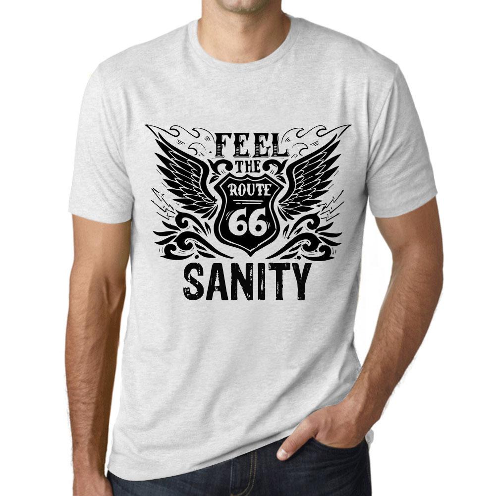 Men’s Vintage Tee Shirt Graphic T Shirt Feel The Sanity Vintage White
