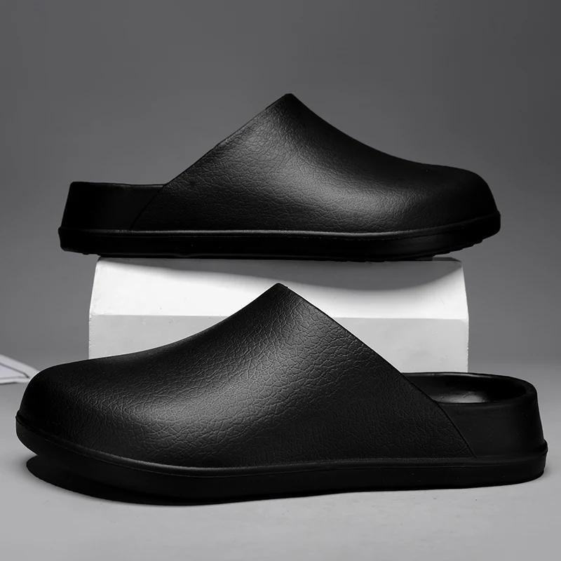 2025 Original Men Clogs Slippers Comfort Mules Sandals Summer EVA Waterproof Non-slip Chef Shoes Workers Outdoor Fishing Shoes