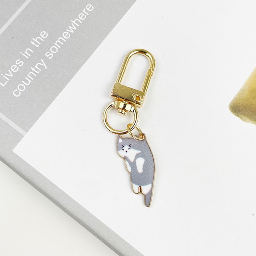 Animal Kitten Charm Zinc Zinc Alloy Keychains Korean Style Creativity Birthday Gift