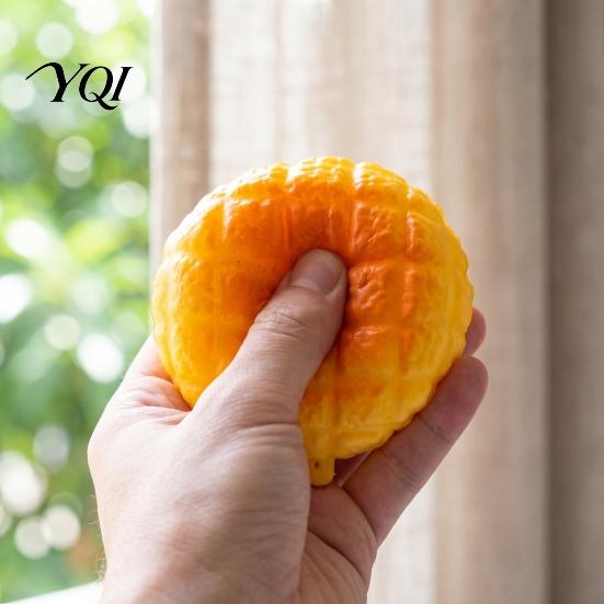 Sensory Fidget Toys for Kids Pineapple Bun Pinch Toy, Soft TPR Stress Relief Fidget, Bread Slow Rebound Simulation Toy with Texture Anxiety