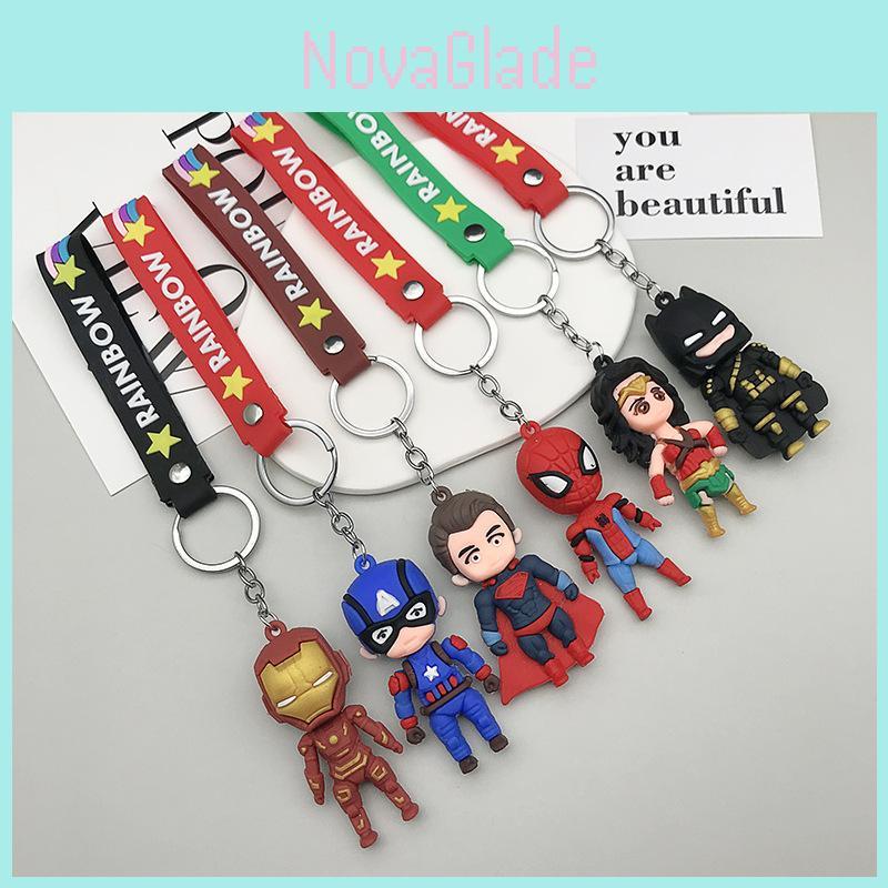 The Avengers Keychain Decorate Your Accessories With Iron Man Spiderman And Captain America Figures