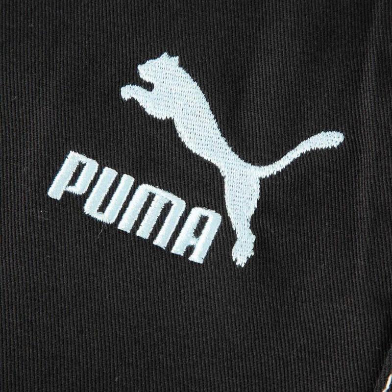 Puma Тканые брюки с логотипом, средней посадки, свободного кроя, удобные, повседневные, спортивные, брюки-карго Низ унисекс, черный 626860-01