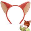 [ANZOBEN] Ободок с лисьими ушками, Лисьи уши, Ушки животных, Идеально подходит для просмотра бейсбола, Хэллоуина, Косплея и Костюмов