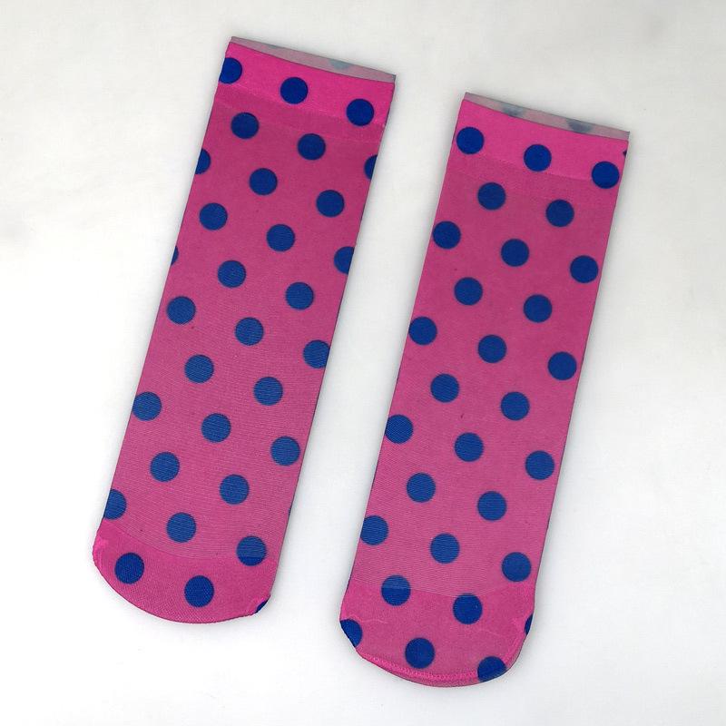 Короткие летние носки в женском стиле с различными милыми узорами