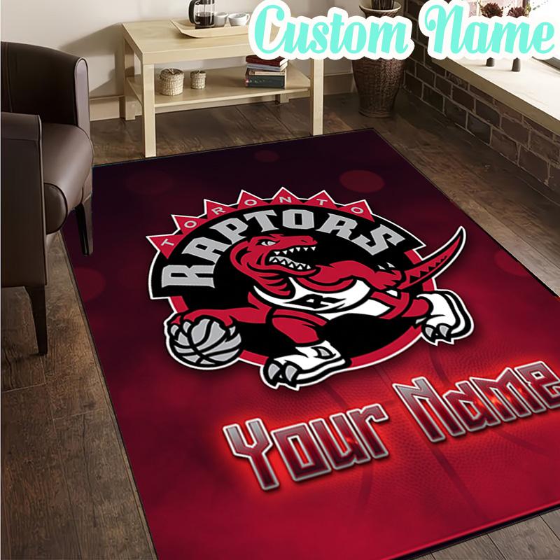 Custom Name Raptors basketball Logo Rug, Office Rug, Chair Rug, Carpet for Living Rooms, Doormat Game Rug Home Decor Christmas Gifts