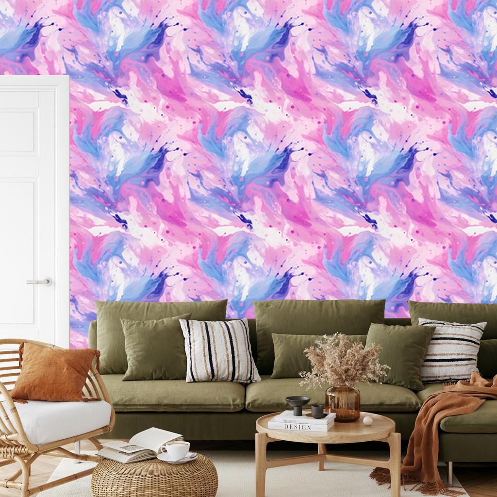 Pink Purple Ink Lavender and Powder Pink Wallpaper 50x1000