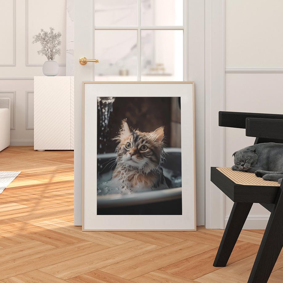 Забавный юмор для ванной комнаты Зебра Жираф Лев Свинья Собака Кошка Крупный рогатый скот Пингвин Сова Стена Домашний Декор Туалет Плакат Художественная печать Холст Картина