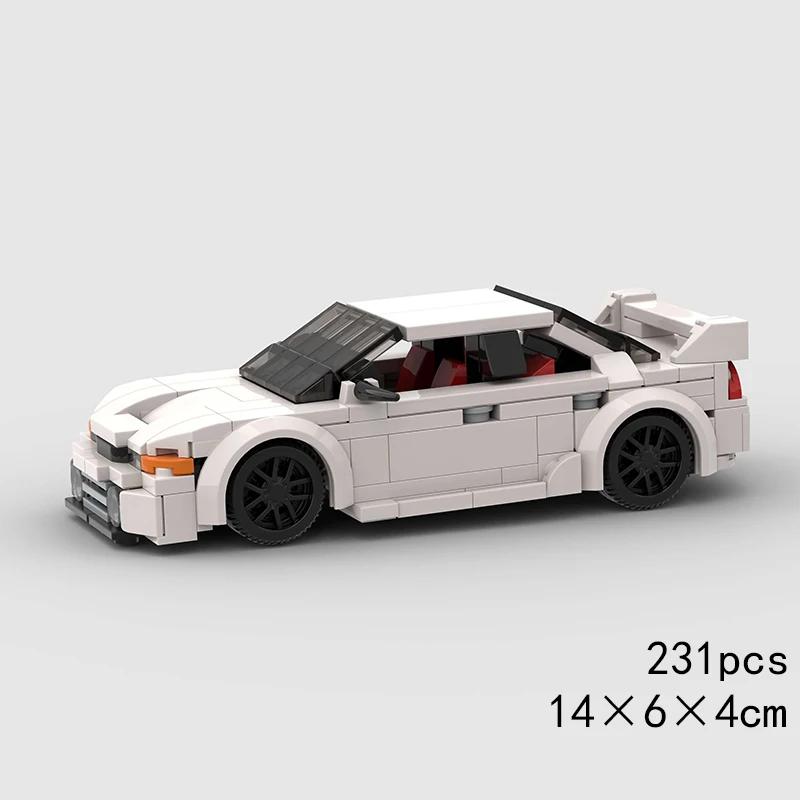 MOC Скоростной гоночный автомобиль R34 488 R32 Пикап Технический автомобиль Строительный блок Супер гоночный Кирпичный город Подарок