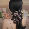 Fashion Ribbon Hair Claw Bow Hairpin for Women Girls Stain Bow Barrettes Hairpin Women Color Ponytail Clip Hair Accessories