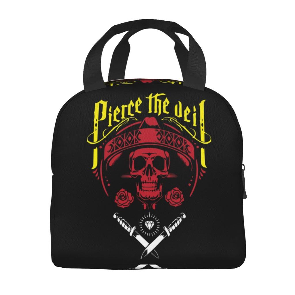 Индивидуальные рок-группы Pierce Veil Многоразовые ланч-боксы Женские Водонепроницаемые Термосумки для еды Изолированная сумка для ланча Дети