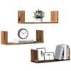 VidaXL Wall Shelves 3 Pcs Old Wood 58x18x18 Cm Engineered Wood 853288