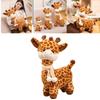 Cute Giraffe Plush Doll High Quality Short Plush Stuffed Animal Scarf Toy For Children