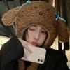 Cartoon Hat Thicken Head Wrap Furry Puppy Soft Thicken Hood for Women Outdoor Wear for Winter Sports Cycling Skiing