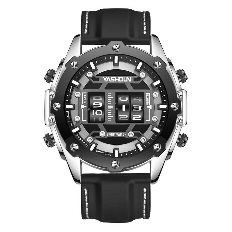 Personalized Multifunctional Men's Watch Sports Silicone Strap Waterproof Calendar Electronic Watch