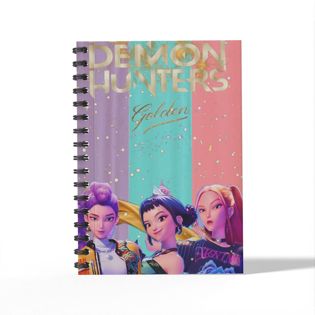 4pcs K-pop Demon Hunter Witch Hunting Squad Surrounding Students A6 Coil Notebook Student Stationery