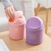 Mini Desktop Storage Box Small Trash Can Tube with Cover Bedroom Trash Can Garbage Can Clean Workspace Home Desk