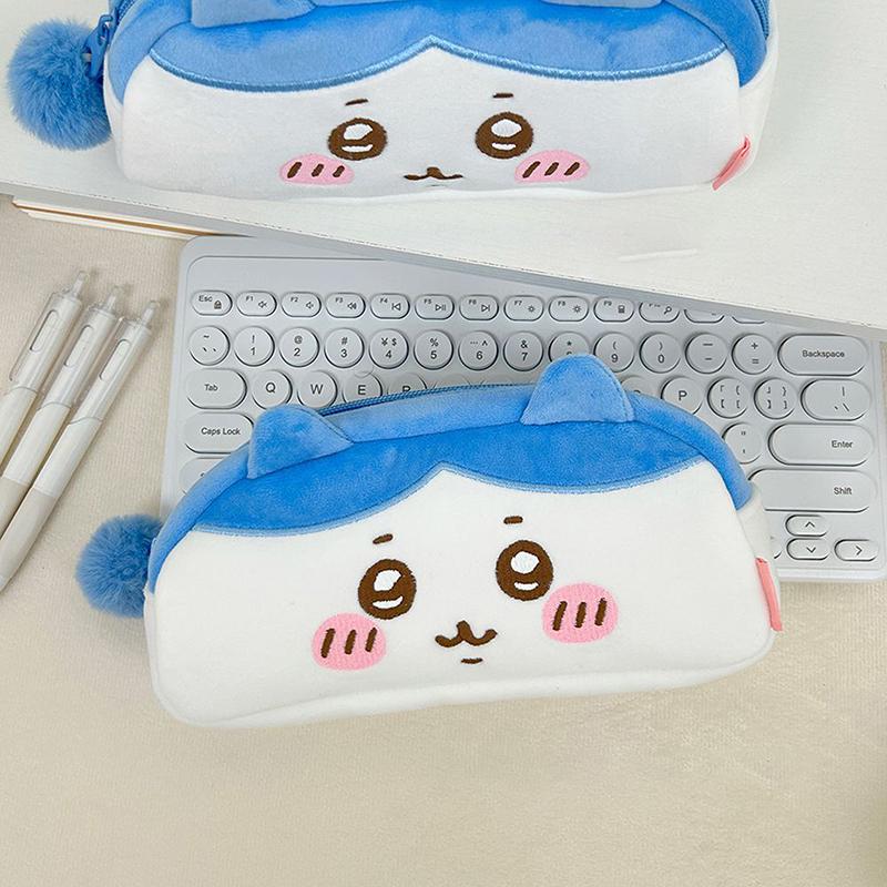 Милый японский аниме пенал Chiikawa Kawaii Usagi Hachiware для студентов, большая вместимость, мультяшная сумка для канцелярских принадлежностей, подарки на день рождения