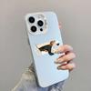 Милый чехол для телефона с рисунком таксы и бульдога Для iPhone 17 Pro Max 16 15 Pro 14 13 Mini 12 11 XR XS 17Air Plus Жесткий матовый чехол