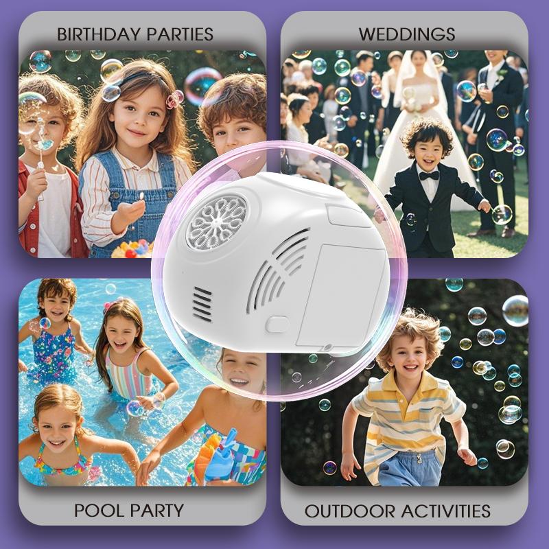 10-луночная полностью автоматическая ручная машина для выдувания пузырей для улицы, свадьбы/детского дня рождения, без батареек и воды для пузырей