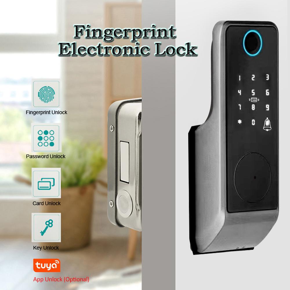 Smart Lock Keyless Entry Door Lock Anti-theft Biometric Password Door Lock Tuya App Remote