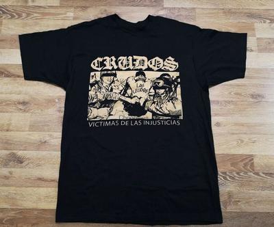 Винтажная футболка Los Crudos HARDCORE PUNK Размеры от S до 5XL SE239 БЕСПЛАТНАЯ ДОСТАВКА Унисекс