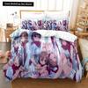 Sword Art Online Bedding Set 3D Anime Print Polyester Quilt Cover Pillowcases Queen King For Kids Gift Anime Duvet Cover Sets