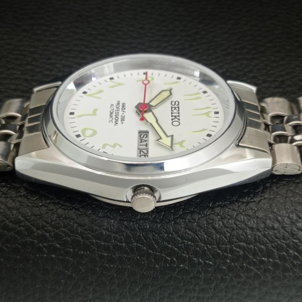 ОТРЕСТАВРИРОВАННЫЕ ВИНТАЖНЫЕ МУЖСКИЕ АВТОМАТИЧЕСКИЕ ЧАСЫ SEIKO 6309A ЯПОНИЯ БЕЛЫЙ ЦИФЕРБЛАТ a442717-1